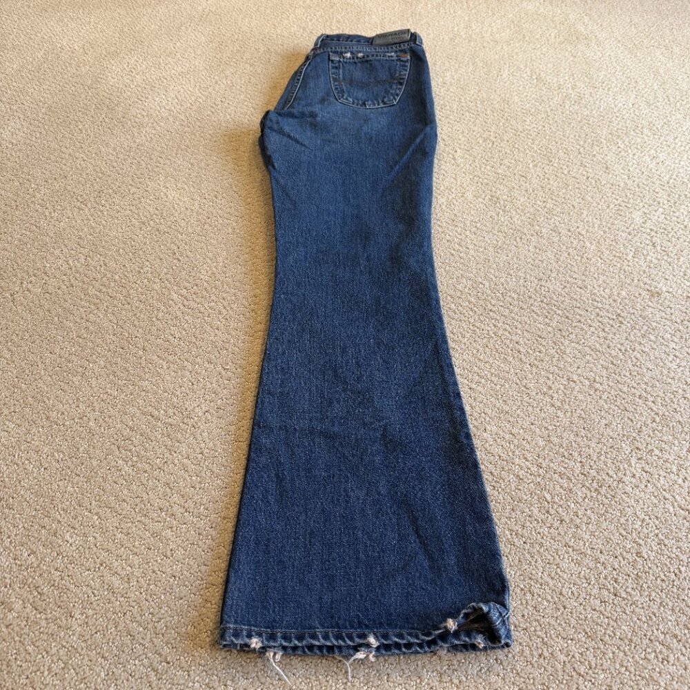 Mavi Jean Y2K 136 Molly Flare Low Rise Zip Fly Rigid Boho Medium Wash Size 29 - Picture 6 of 13